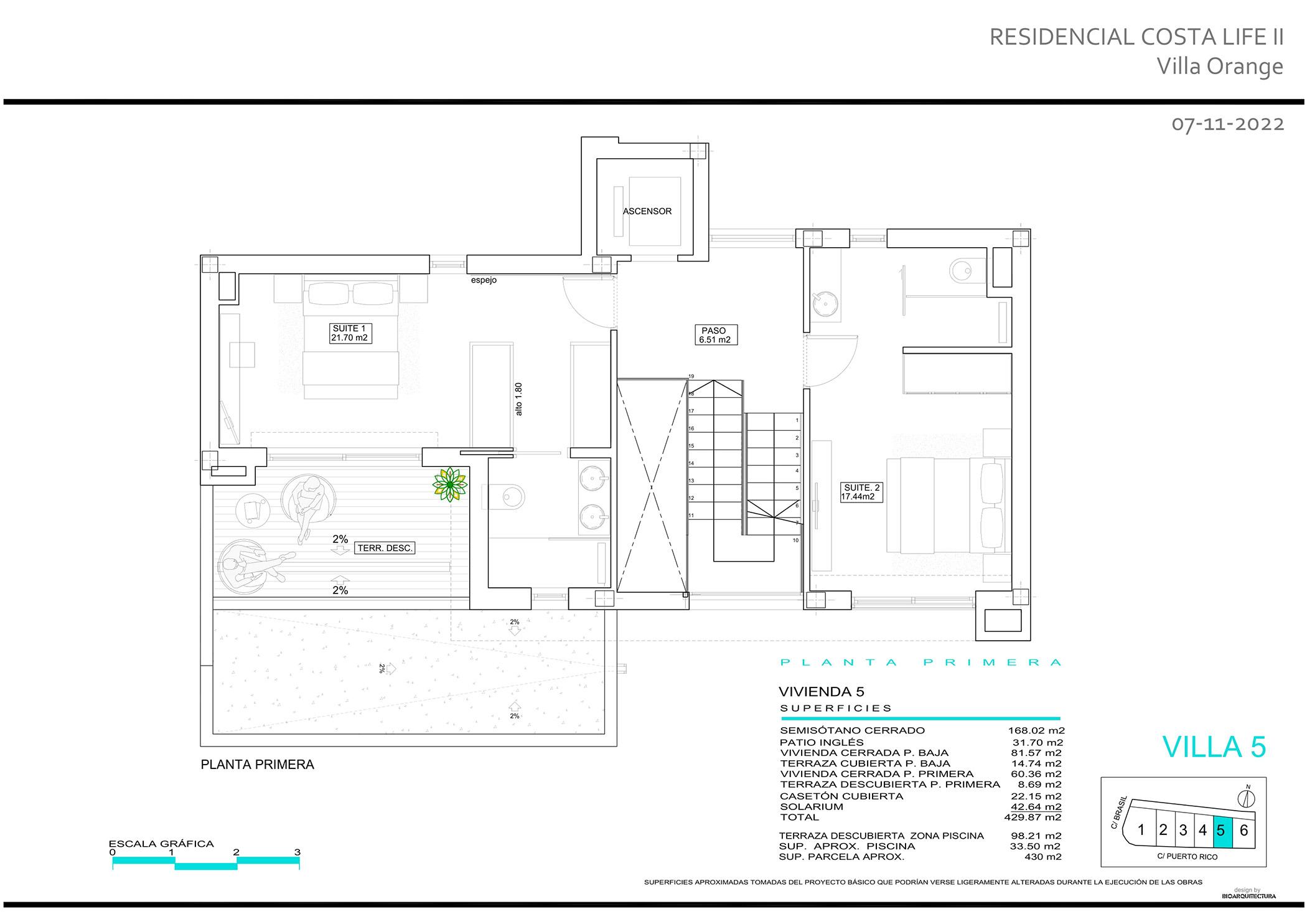 Floor plan detail of ground floor entrance and living areas, Camporrosso Village villa