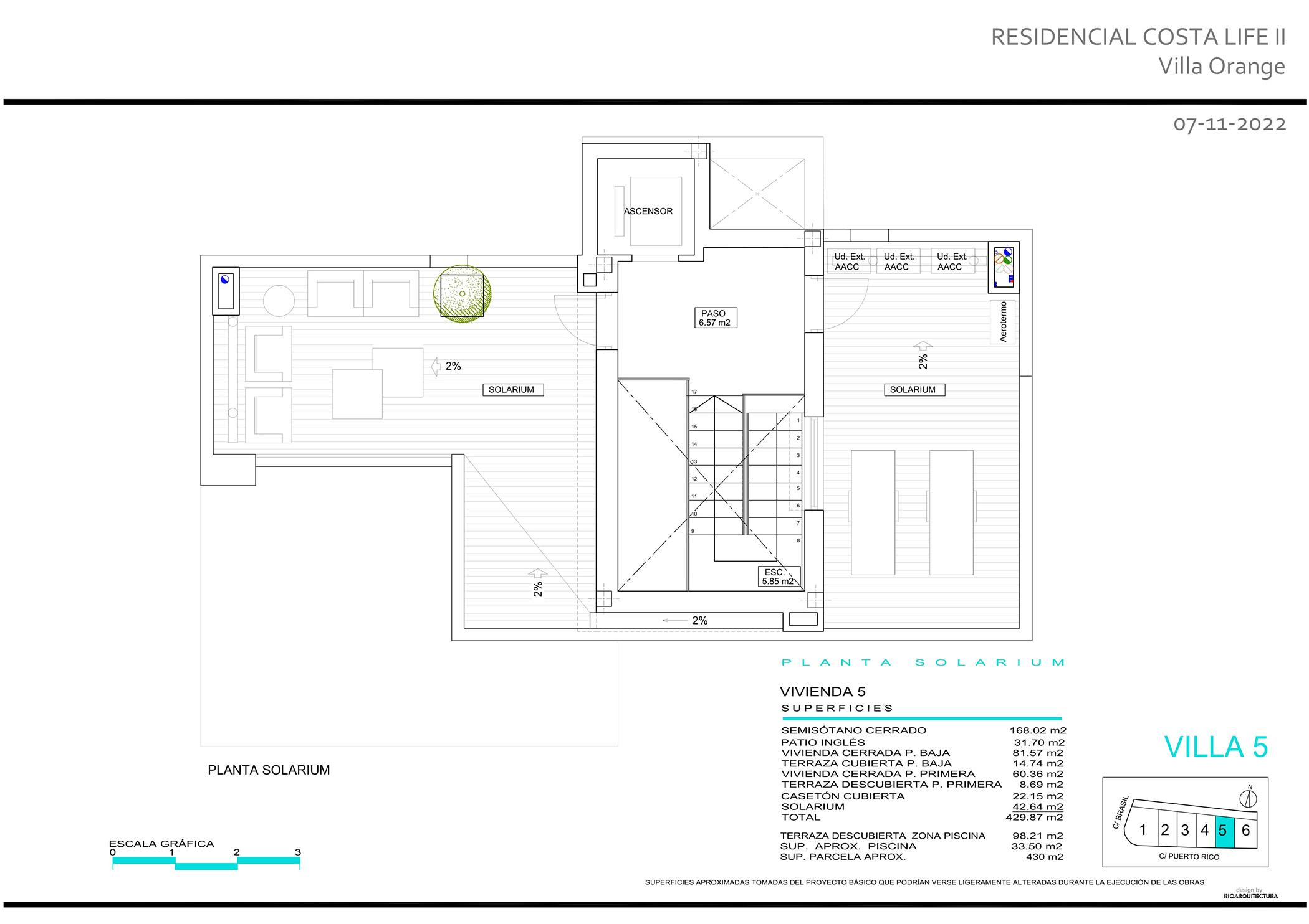 Development location plan for new-build villa in Camporrosso Village, Finestrat