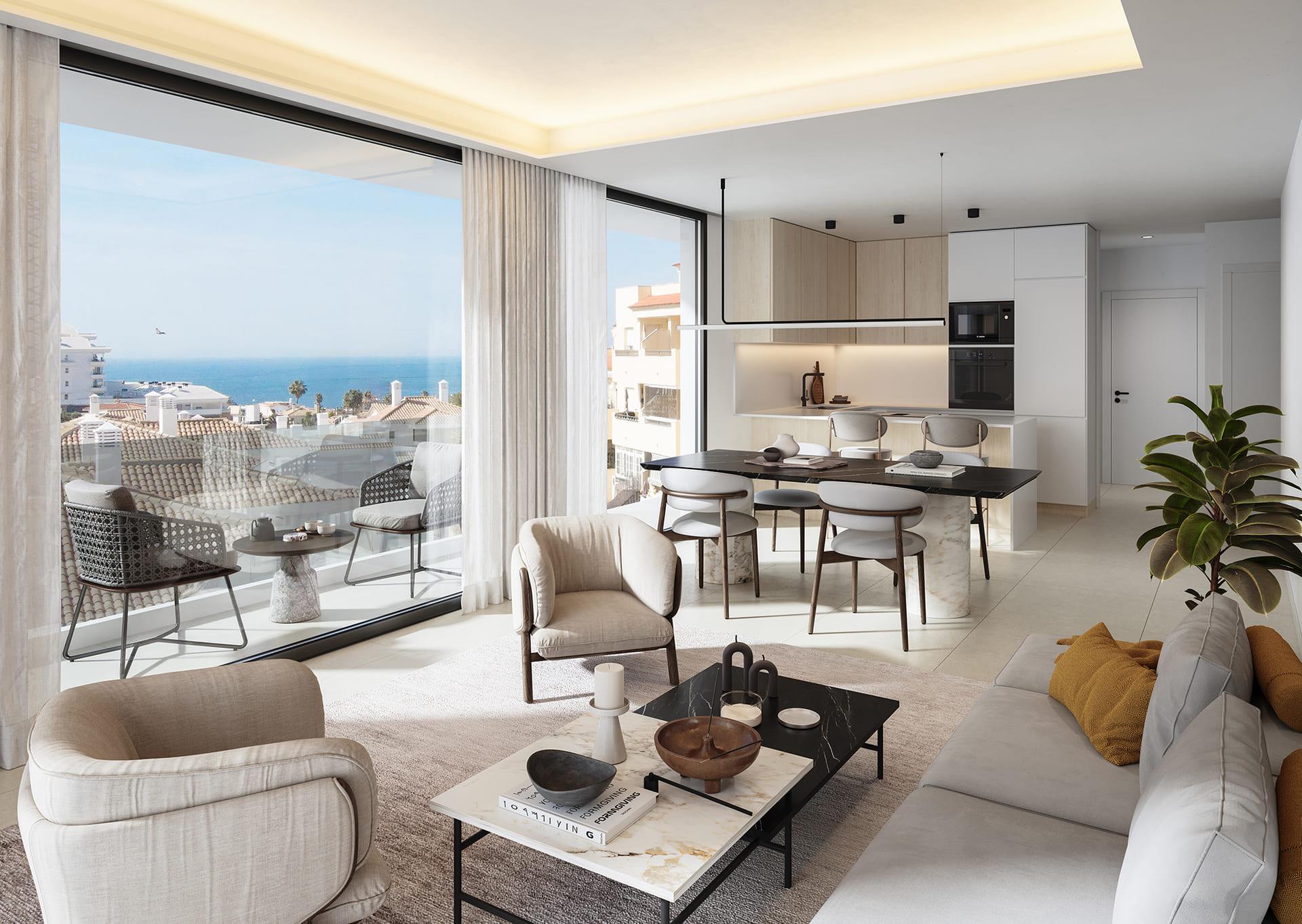 Interior view of apartment in Torreblanca del Sol, Fuengirola