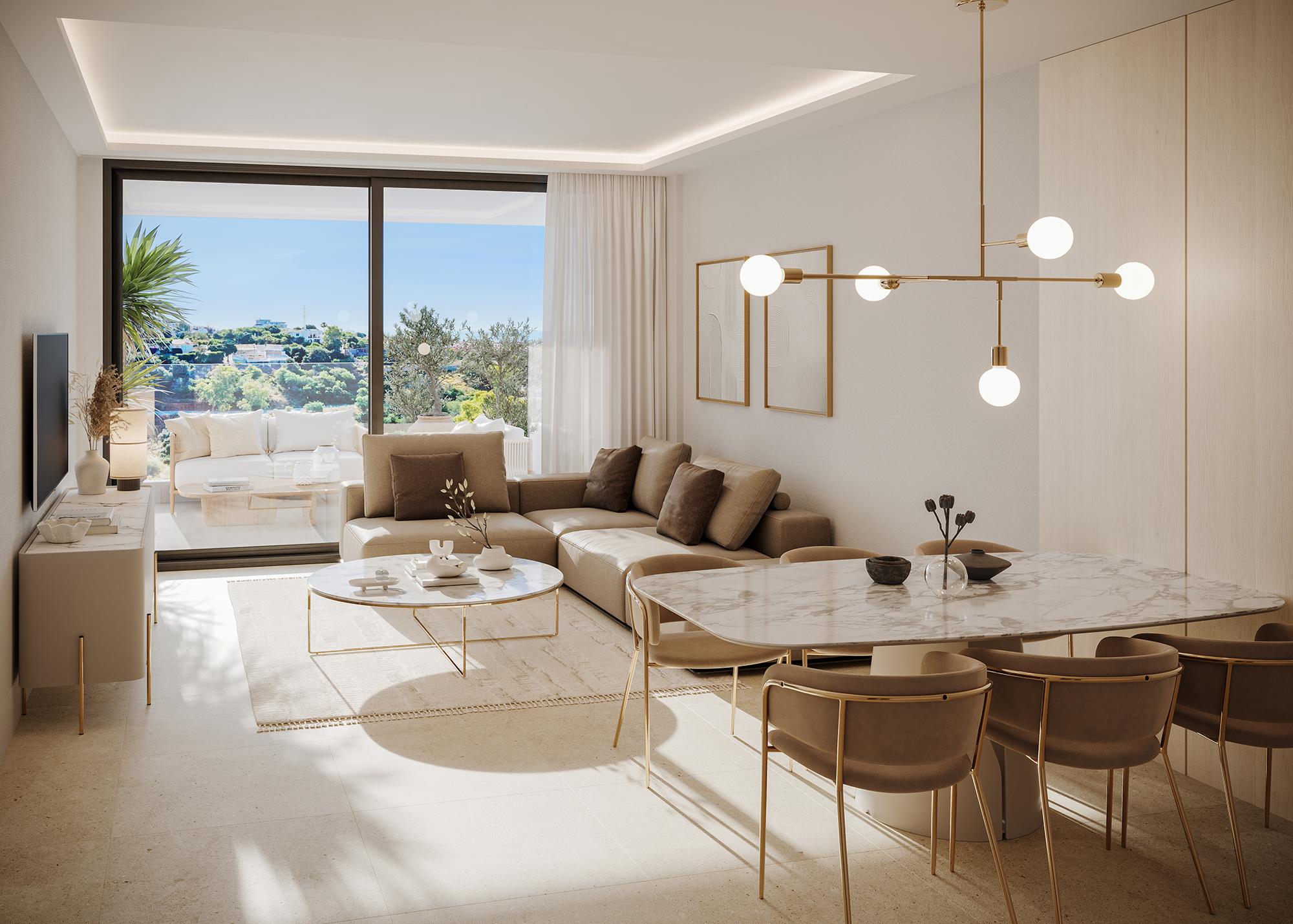 Hallway of the penthouse in Torreblanca del Sol, Fuengirola