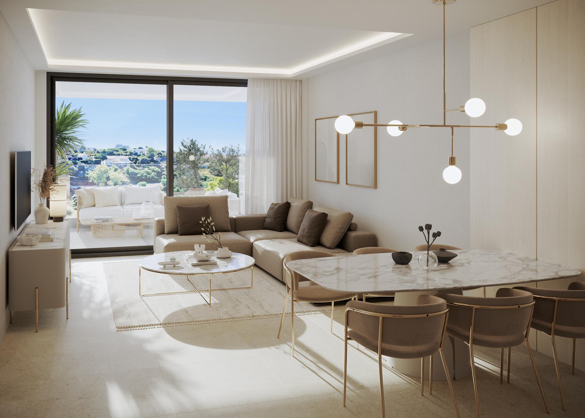 Building detail of the penthouse in Torreblanca del Sol, Fuengirola
