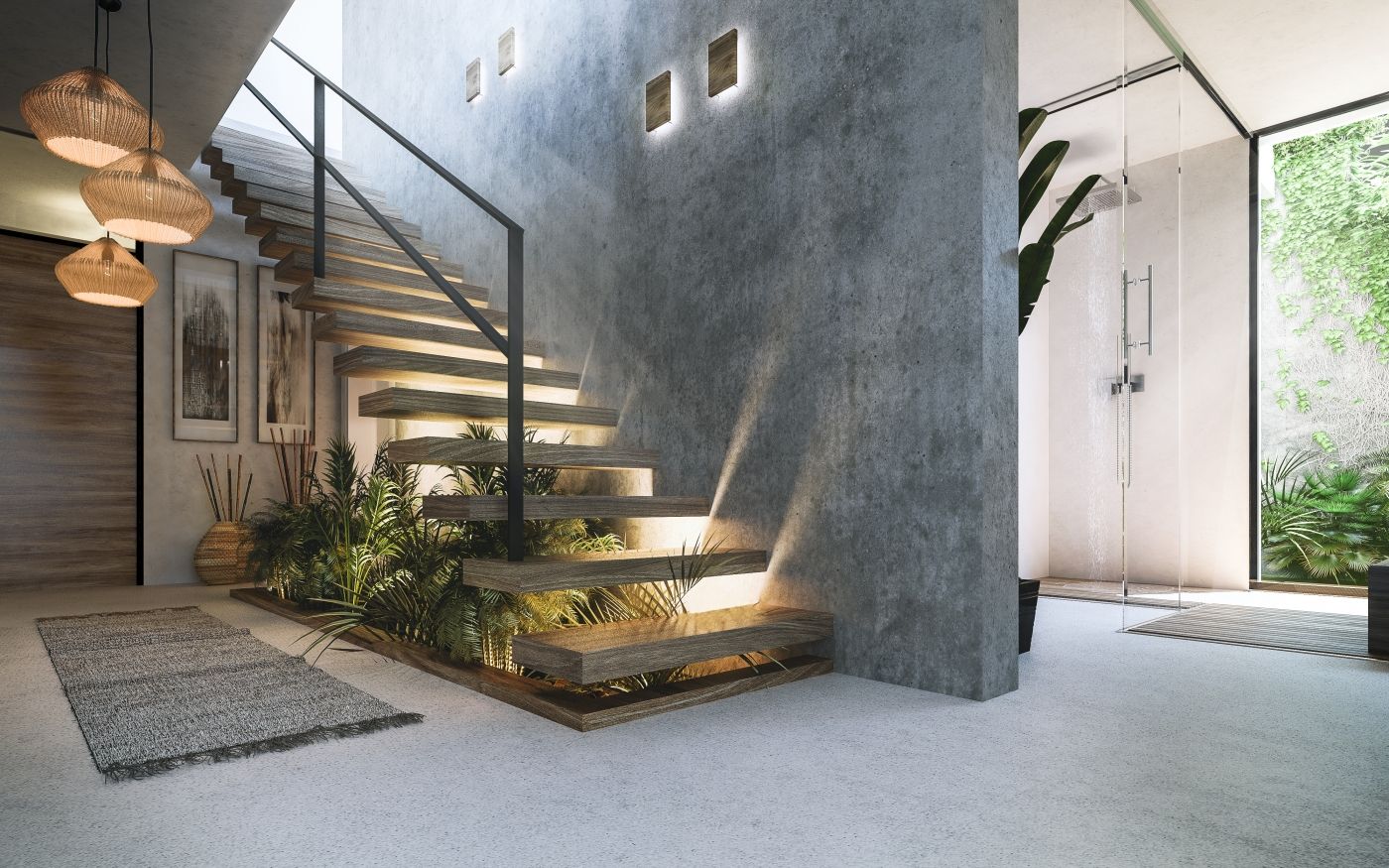 Garden and plot of new-build villa in Estepona