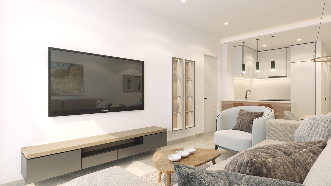 Bathroom with walk-in shower and underfloor heating, Brisamar new-build, Torrevieja