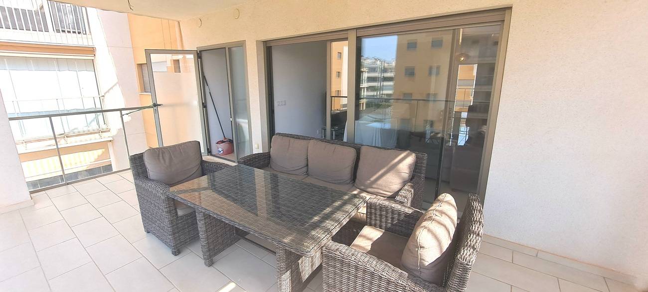 Living area in 2-bedroom apartment, Lomas de Cabo Roig-Los Dolses