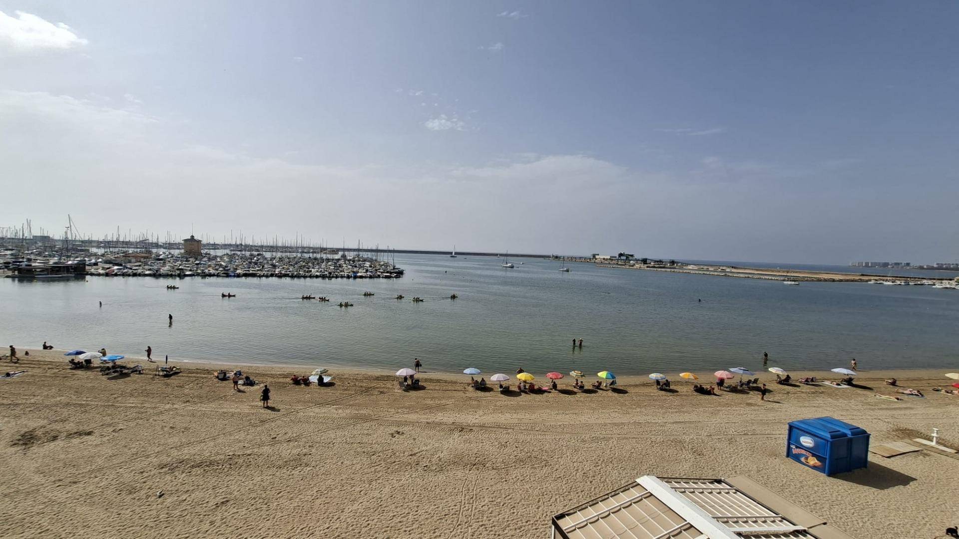 Direct view of Playa del Acequion beach from the apartment
