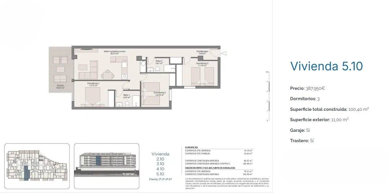 Street view of the apartment in El Tejar, Fuengirola