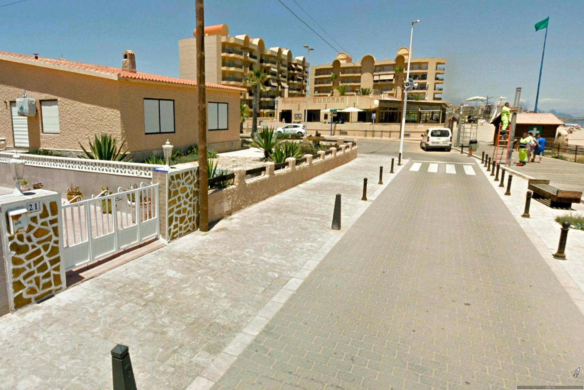 Rear exterior of villa showing garden area, La Mata, Torrevieja