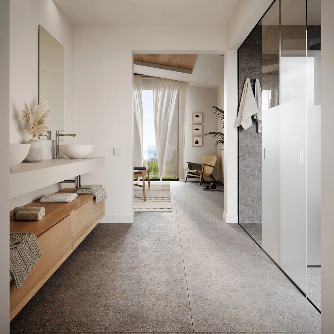 Master bedroom with en-suite and garden views