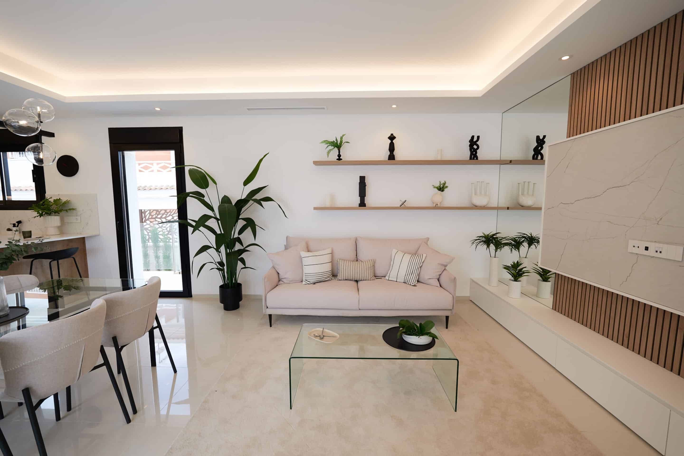 Living area in 3-bedroom villa, Rojales