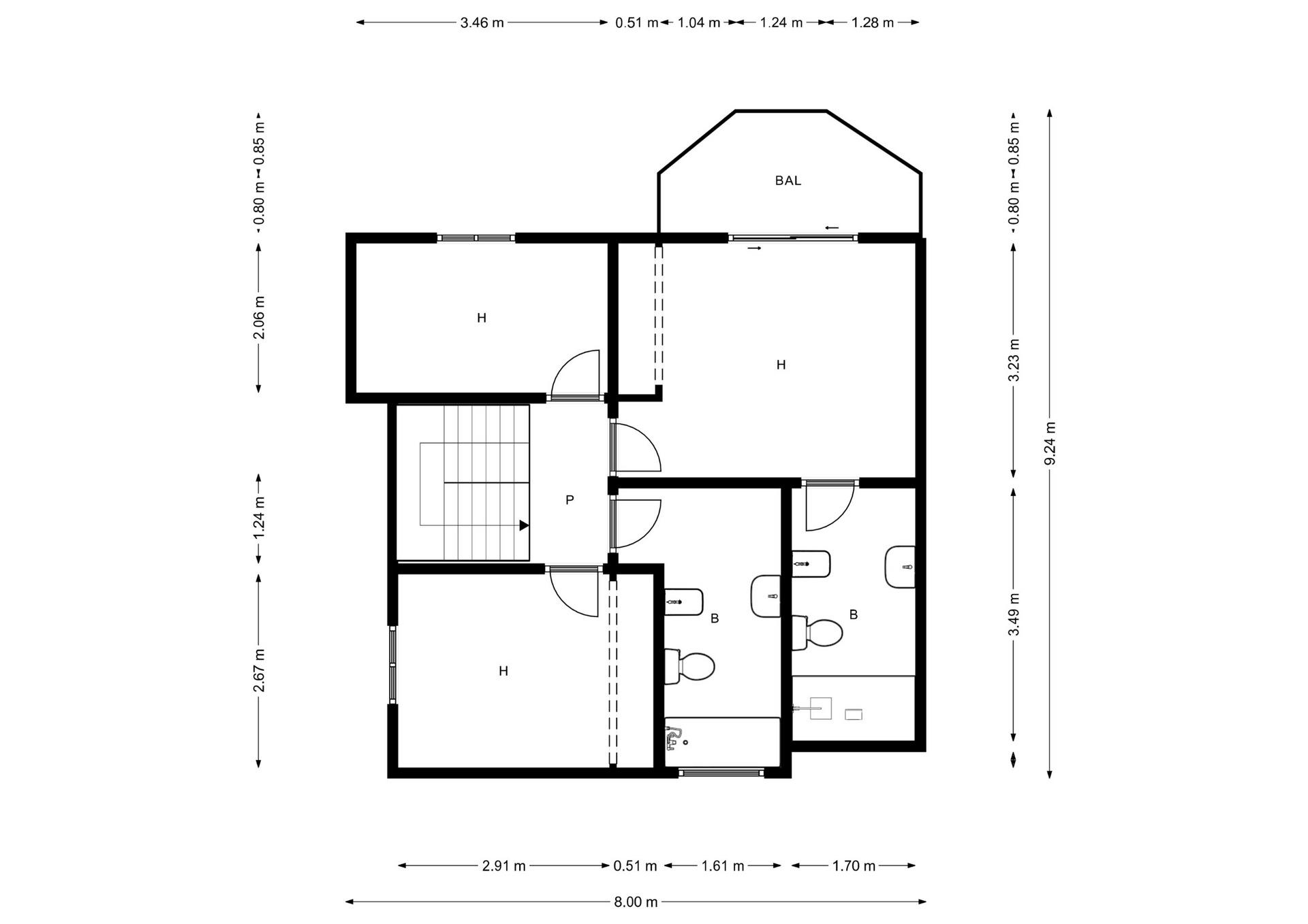 Floor plan of the 5-bedroom villa in Los Almendros-La Florida (view 24)