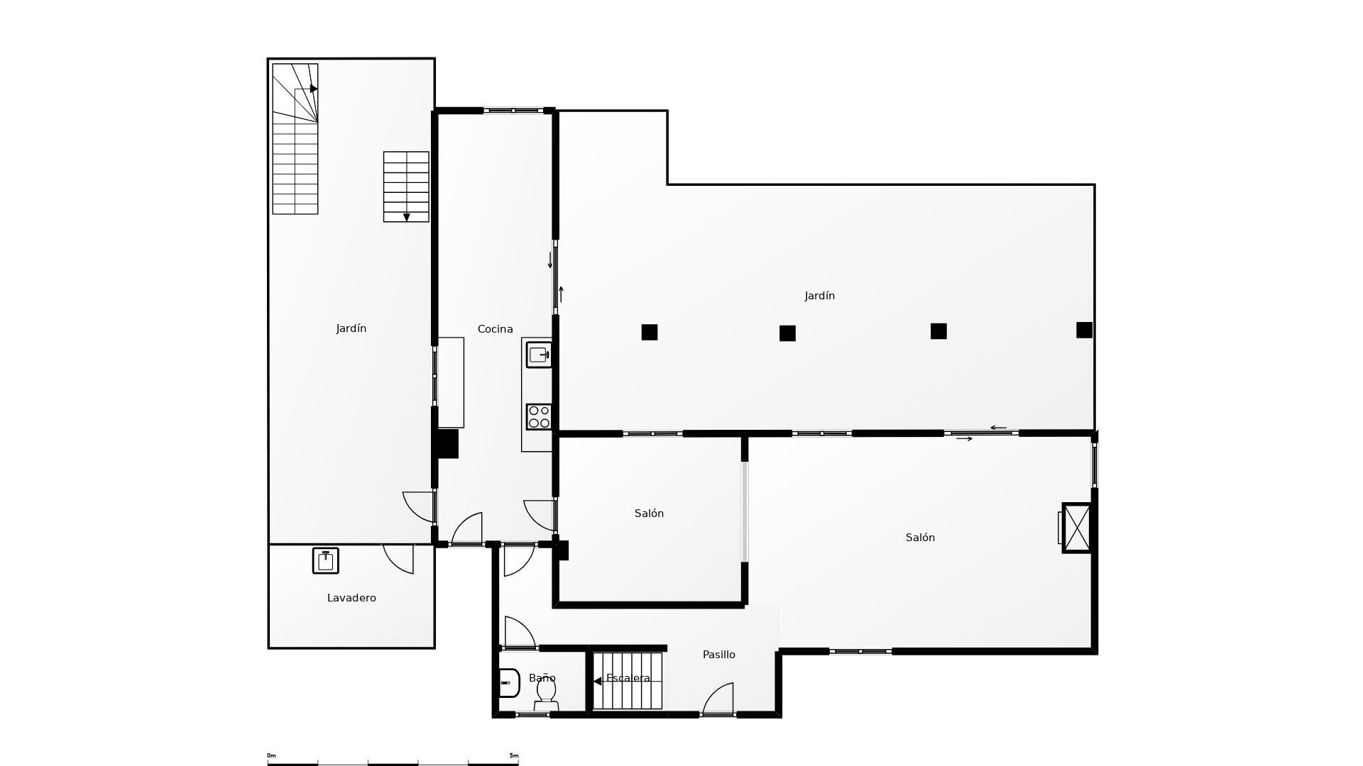 Floor plan of the 4-bedroom villa in Torrevieja
