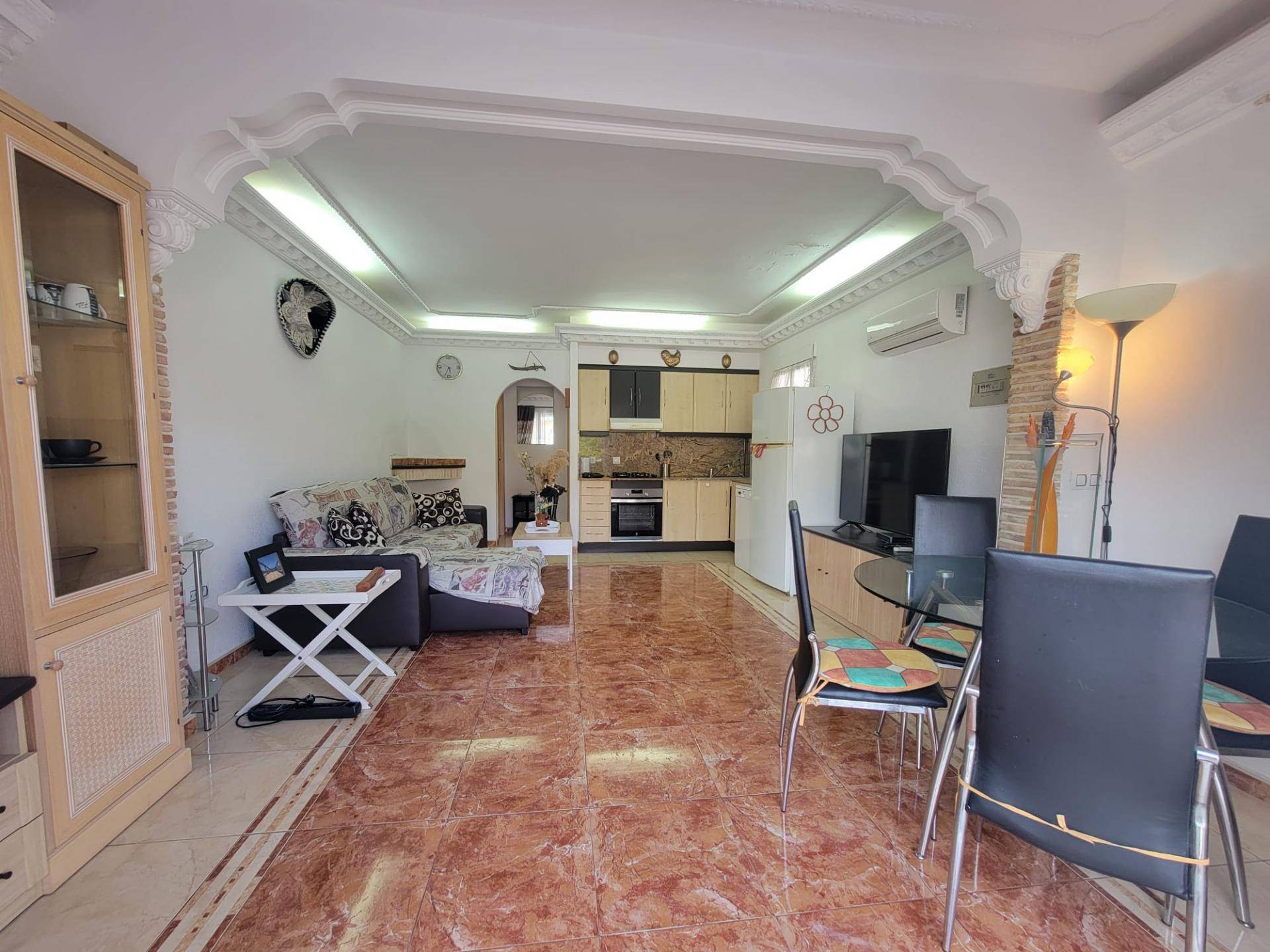 Living area in 2-bedroom villa, La Siesta