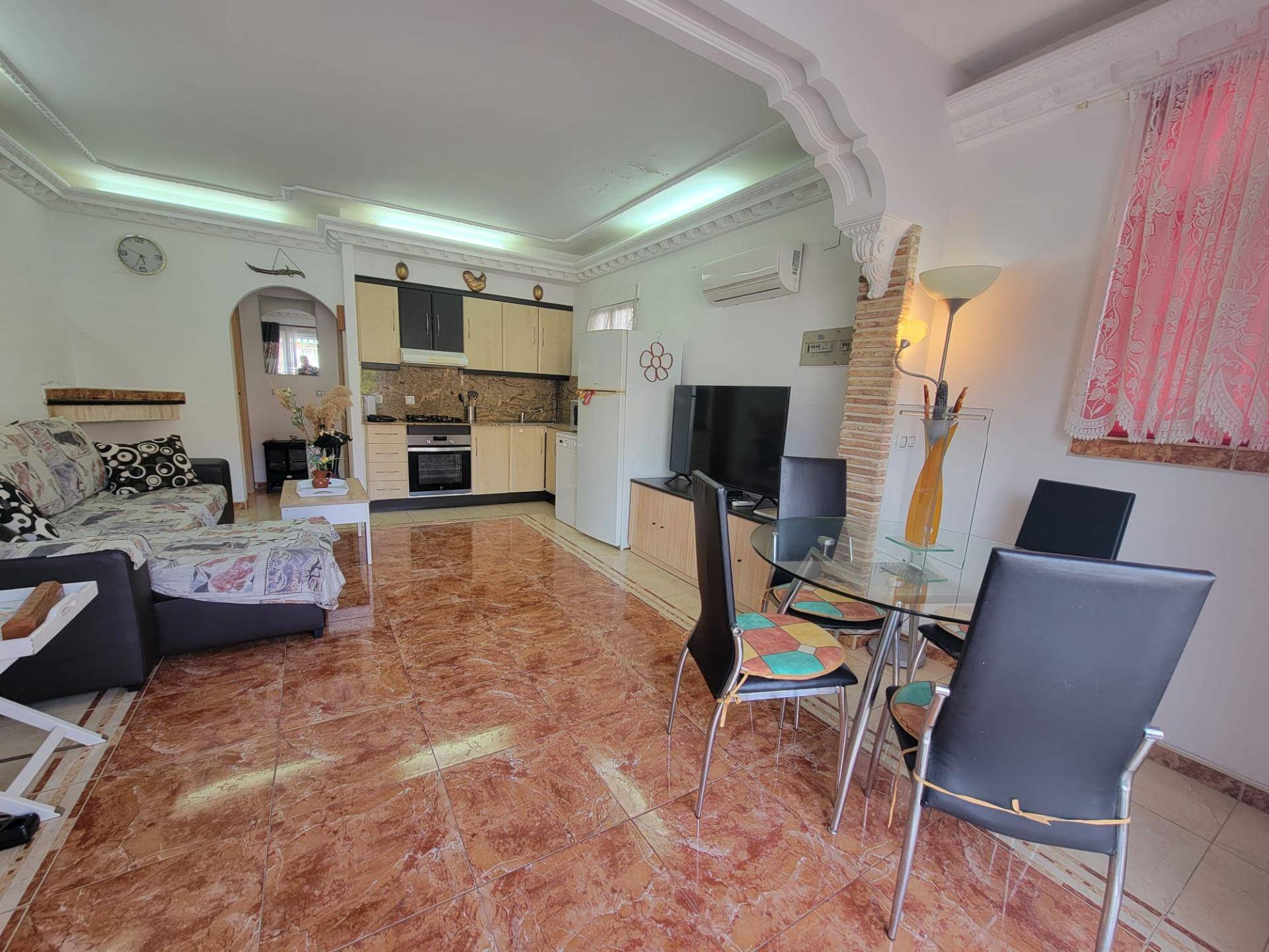 Kitchen area in villa, La Siesta