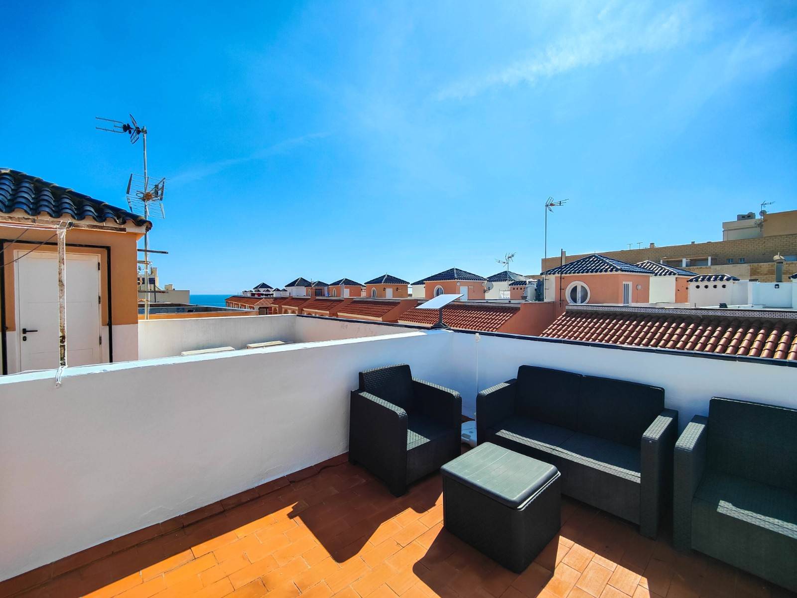 Living area in 2-bedroom penthouse, La Mata Pueblo