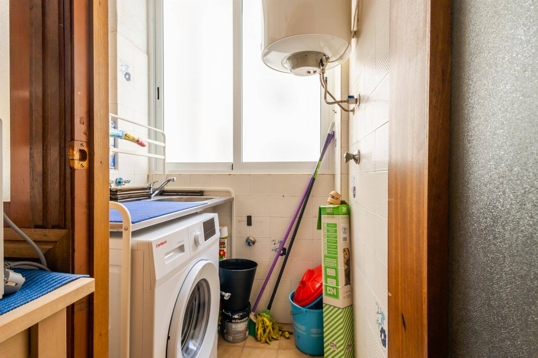 Close-up of kitchen worktop and cooking appliances