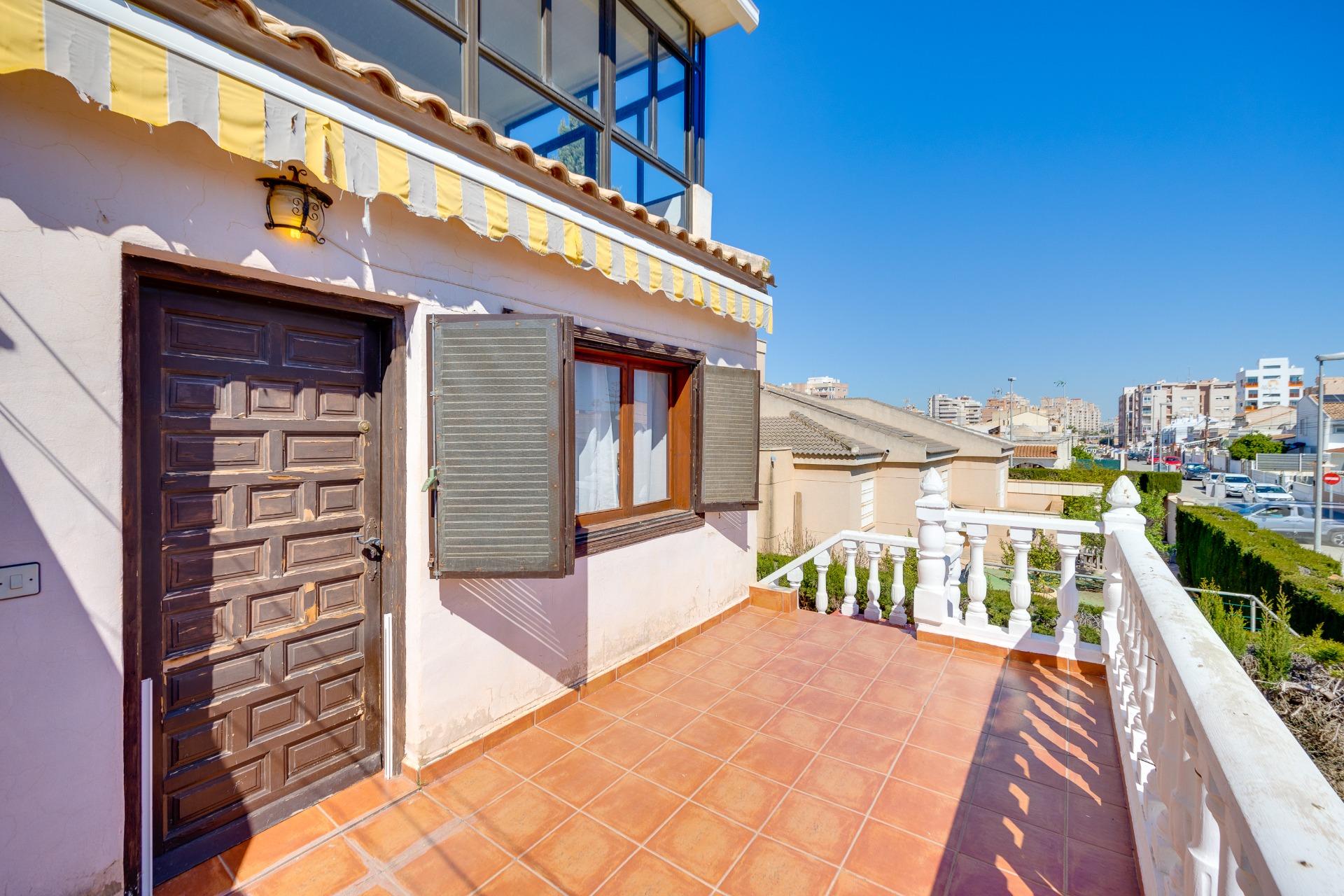 Terrace on the upper floor with open views
