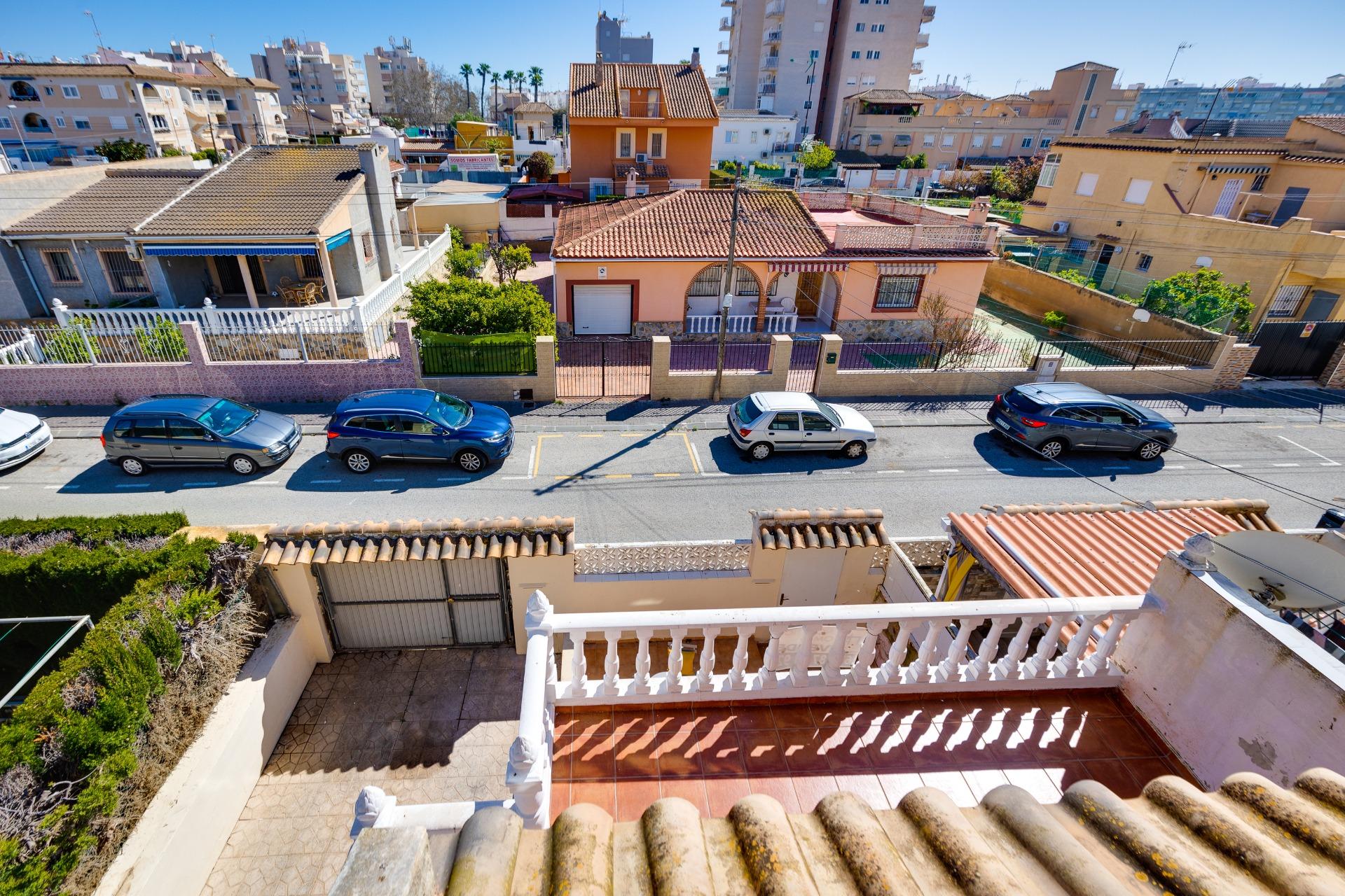 View from the upper terrace towards the street