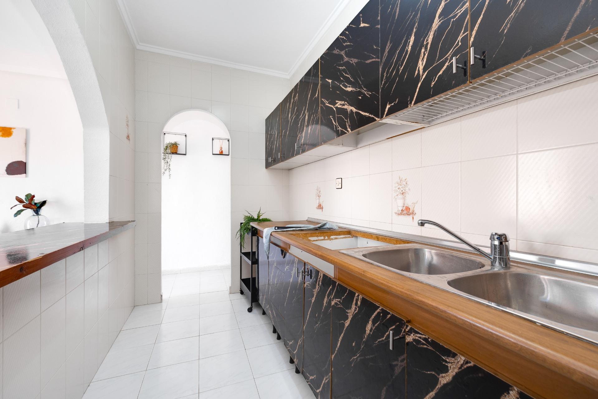 Kitchen with dining counter space