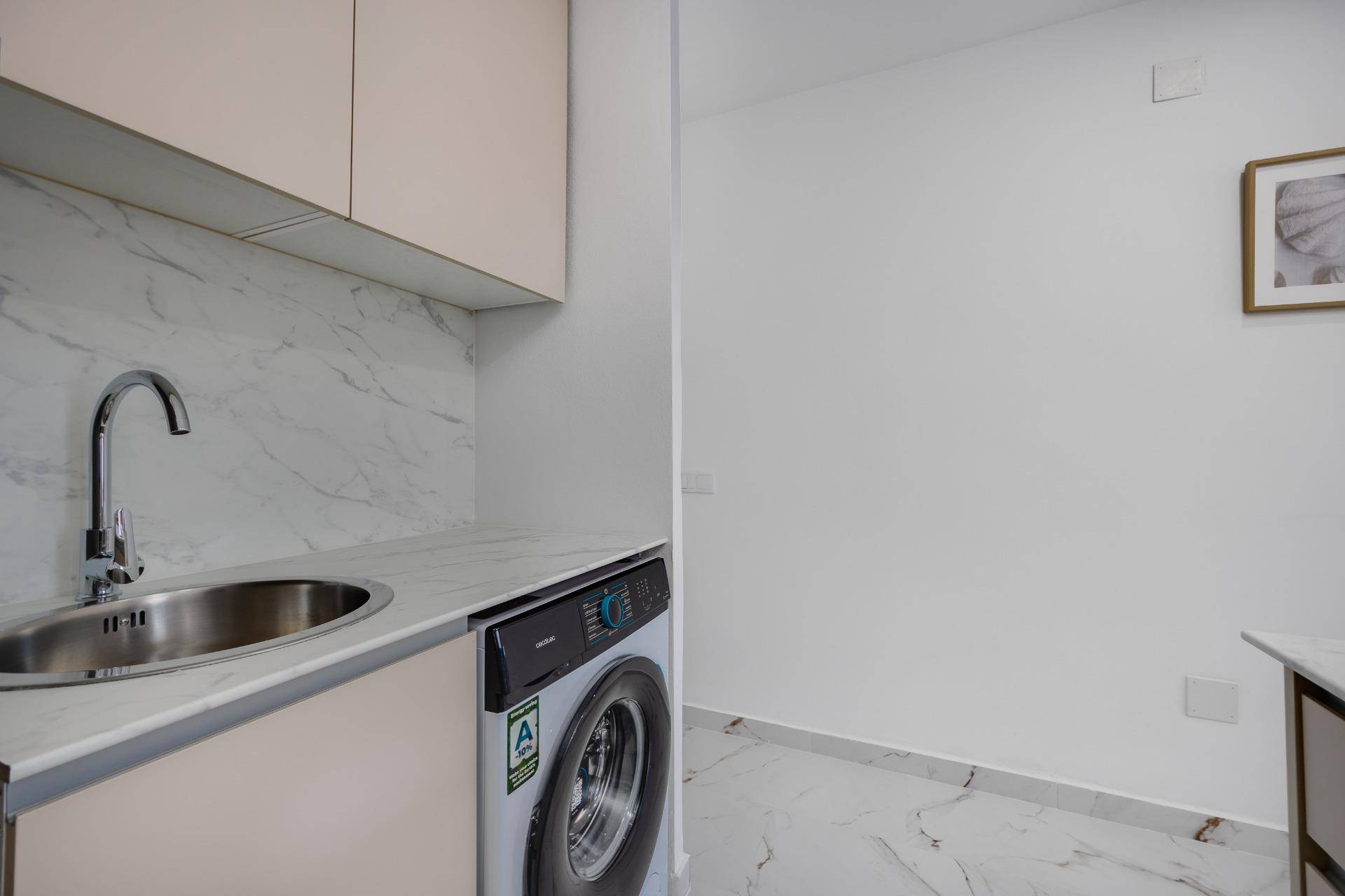 Storage cupboard interior in 1-bedroom apartment, Cabo Cervera, Torrevieja