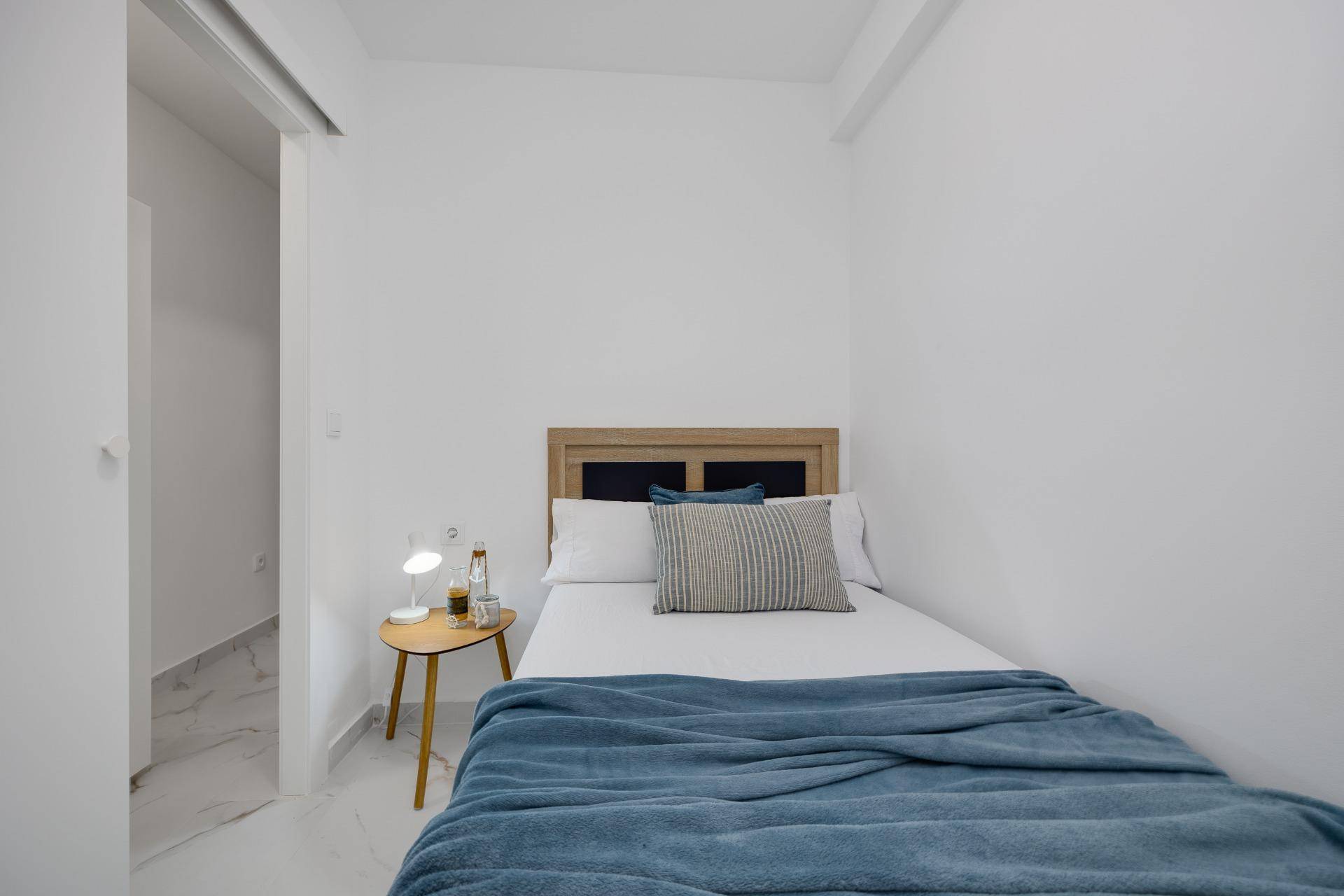 Living space with ceiling light in 1-bedroom apartment, Cabo Cervera, Torrevieja