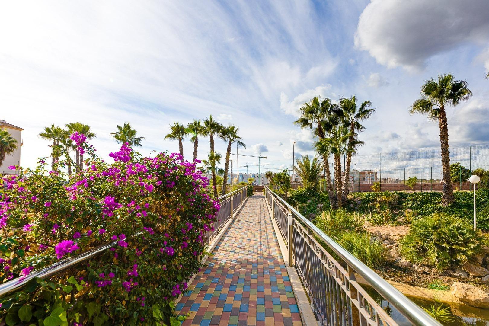 Street-level view of apartment building exterior, Playa Flamenca Norte