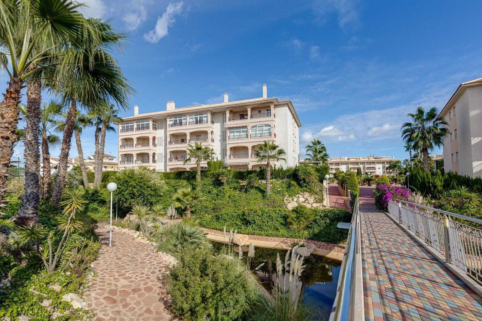 Living room sofa and coffee table, ground-floor apartment, Playa Flamenca Norte