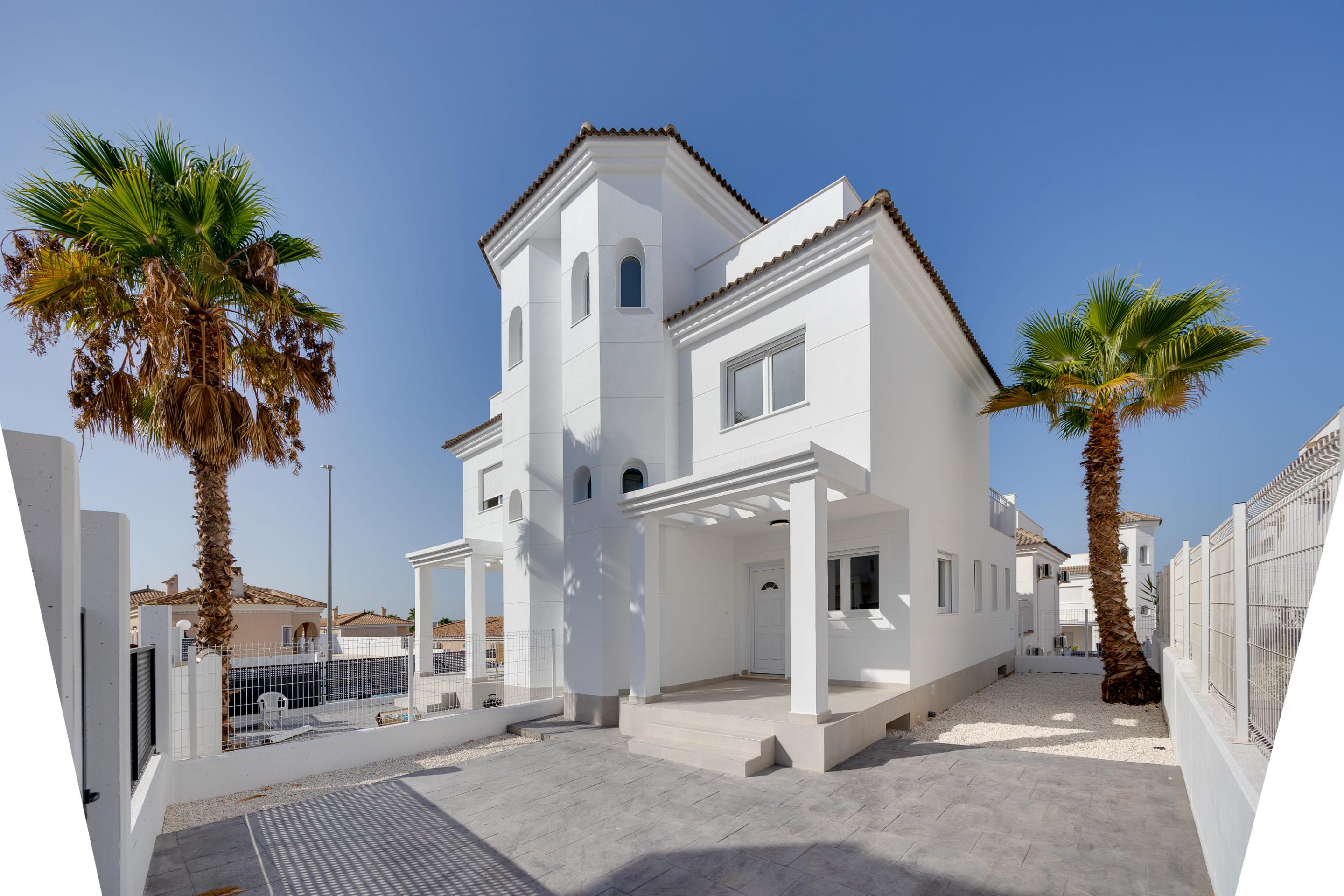 Aerial or elevated view of villa, La Marina, San Fulgencio