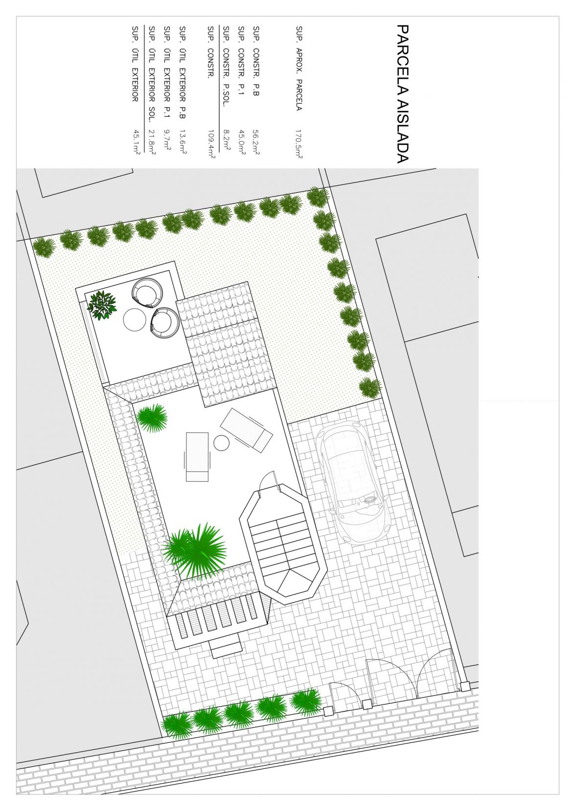 Floor plan of 3-bedroom villa in La Marina, San Fulgencio