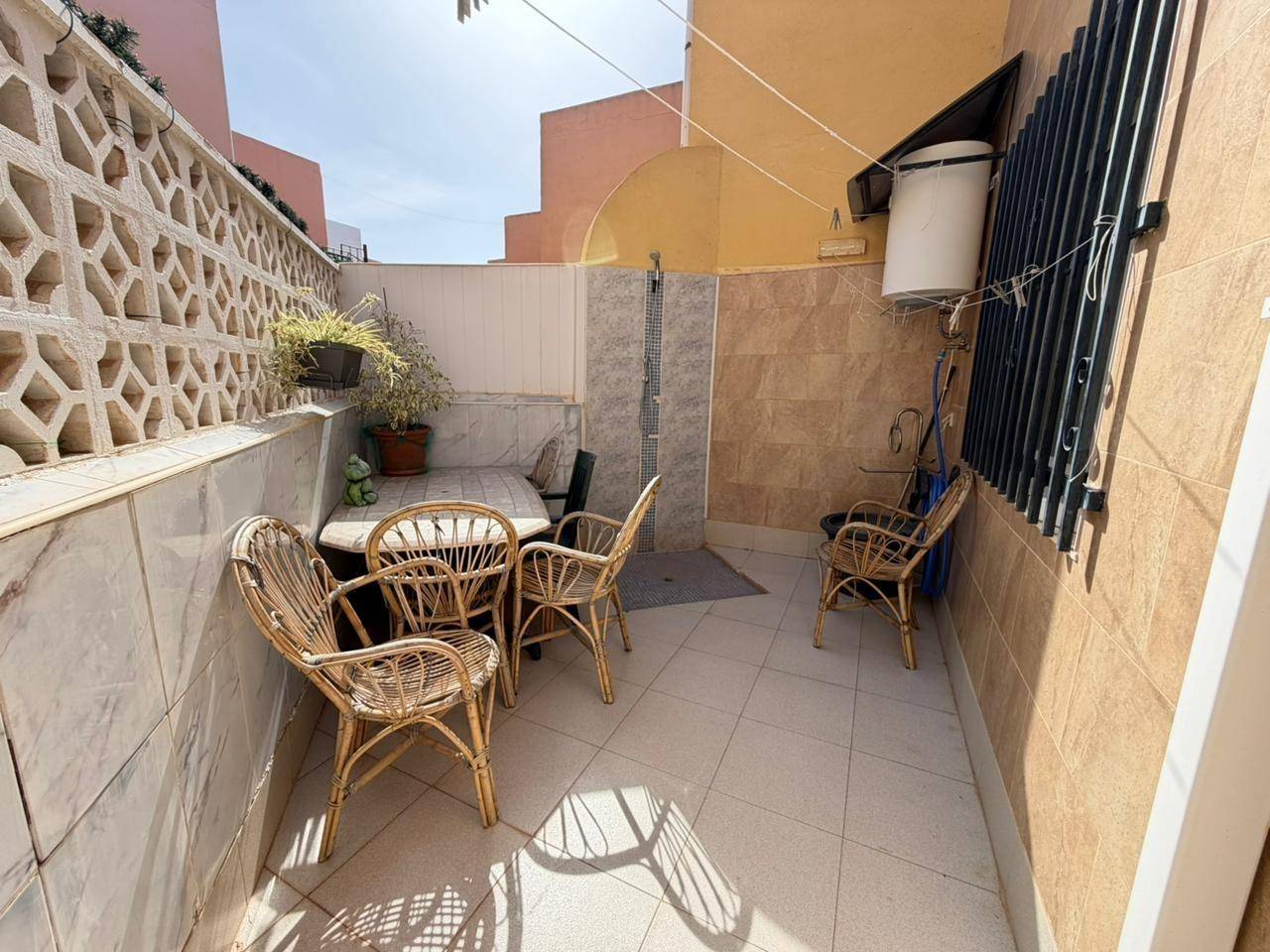 Outdoor pool viewed from inside the villa, Los Frutales, Torrevieja
